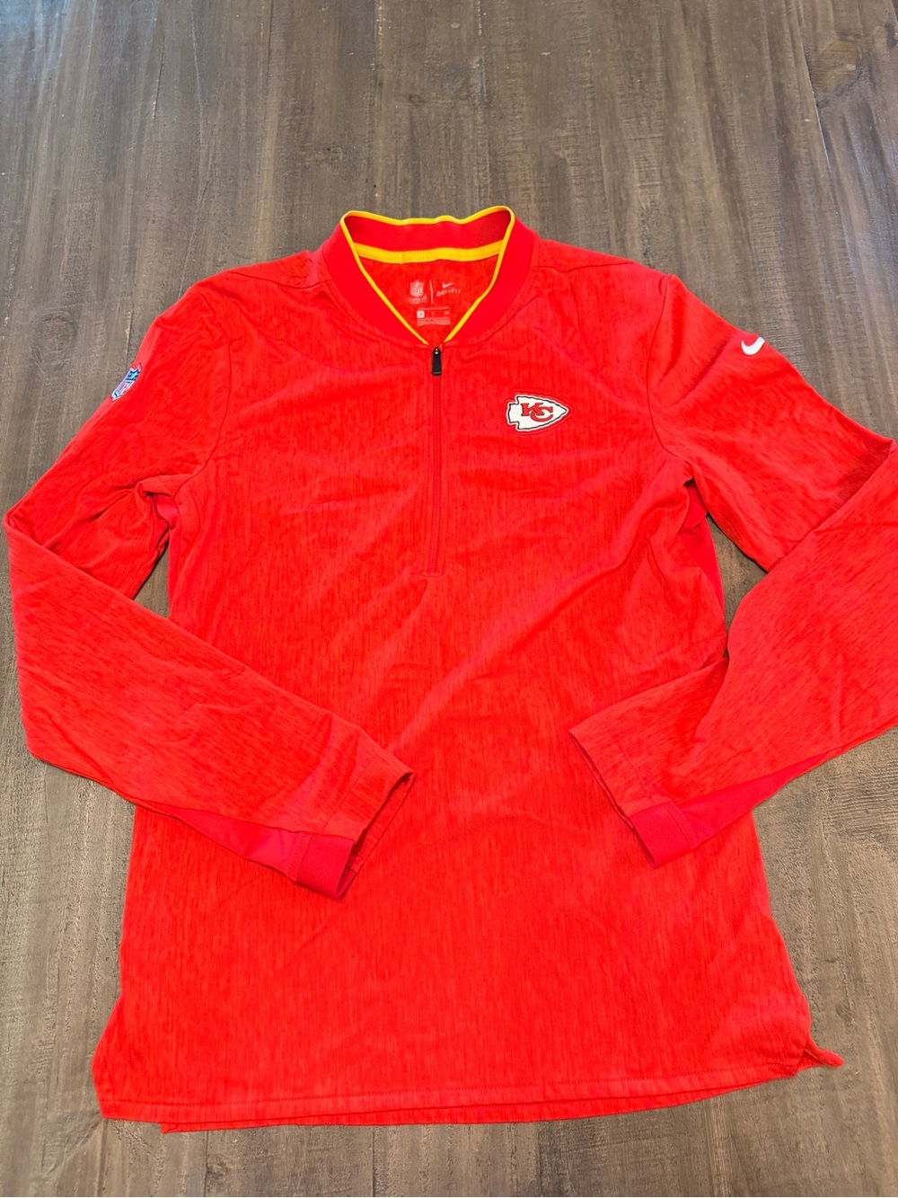 Nike NFL Kansas City Chiefs Red 1/4 Zip Windbreaker Jacket Small